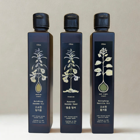 3 Gift Set 국산 고소한 세트 Korean Bold flavor oils, Sesame seeds