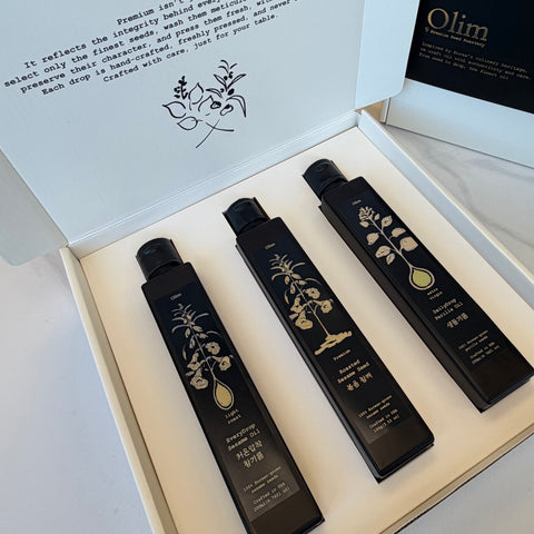 3Gift Set 국산 저온.냉압착 세트 Korean light flavor oils with sesame seeds