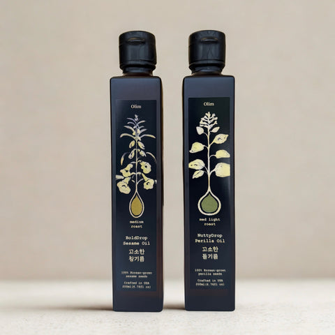 국산 고소한 참기름,들기름 세트 Korean Medium Sesame,Perilla Set
