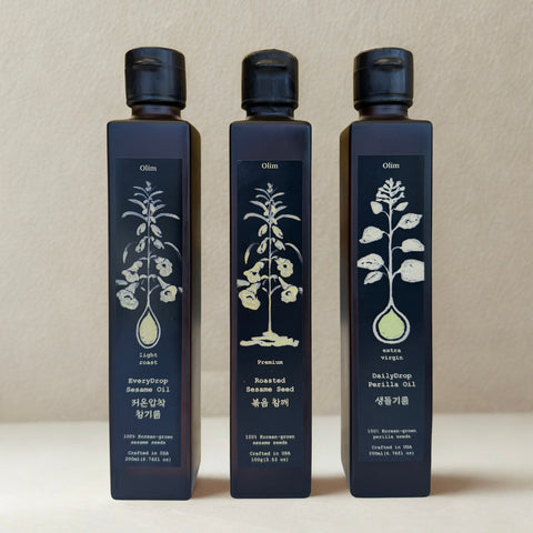 3Gift Set 국산 저온.냉압착 세트 Korean light flavor oils with sesame seeds