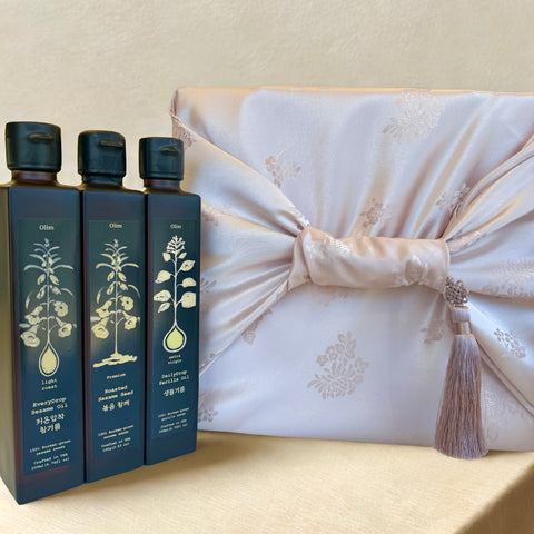 3Gift Set 국산 저온.냉압착 세트 Korean light flavor oils with sesame seeds
